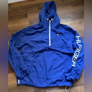 Tommy Hilfiger blue windbreaker jacket